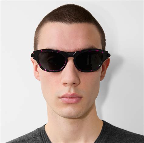 Tubular Oval Sunglasses in Purple havana 